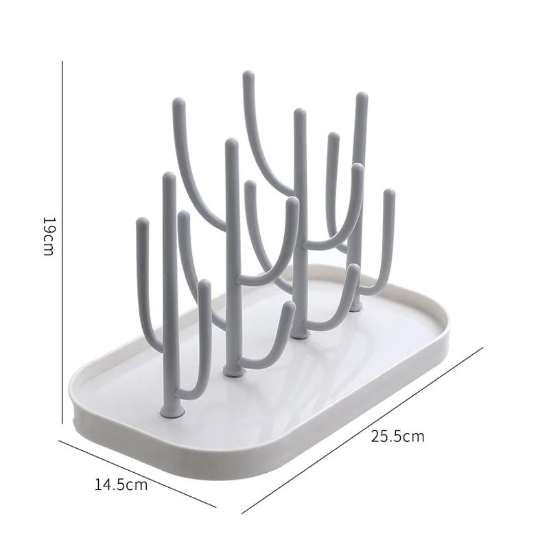 Nouveau bac à bouteilles sèches Porte-bouteilles de bébé Racks de séchage de drainage Bleu Rose Sèche-linge pour biberons Égouttoir de rangement Porte-bouteilles de séchage