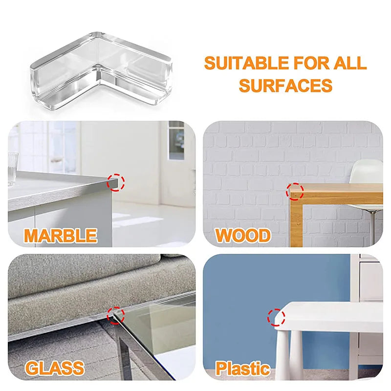 4 pièces/10 pièces Protecteur de sécurité en silicone pour enfants Bébé Couverture de protection des angles de table Bébé Protège-bords anti-collision