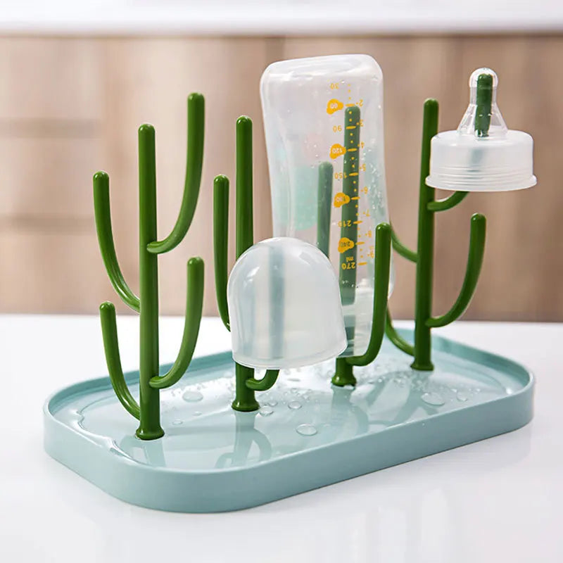Nouveau bac à bouteilles sèches Porte-bouteilles de bébé Racks de séchage de drainage Bleu Rose Sèche-linge pour biberons Égouttoir de rangement Porte-bouteilles de séchage